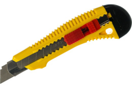 Нож пластиковый с выдвижным сегментированным лезвием 18мм упрочненный, Force-M Stayer 0913