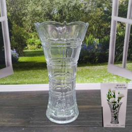 Ваза для цветов стеклянная кубок h-29см d-15см Лотос Радужный Дом РД80092