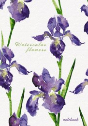 Книжка записная А5  80 листов Ирисы, книжный переплет С0379-119