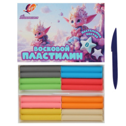 Пластилин  8 цветов Луч Фантазия пастельный, восковой 35С 2289-08