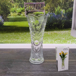 Ваза для цветов стеклянная кубок h-19,5см d-9см Радужный Дом РД20310