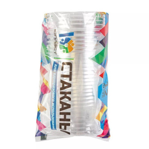 Набор стаканов одноразовых 12шт. 200мл прозрачный Юпласт ЮНАБ2025