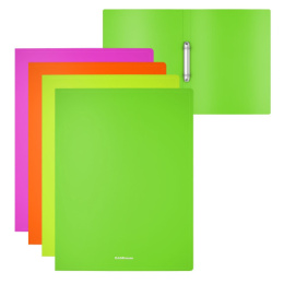 Папка на 2-х кольцах ErichKrause А4, корешок 24мм, Matt Neon 49973