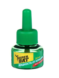 Жидкость от комаров к фумигатору 45 ночей 30мл без запаха SuperBAT 01-011