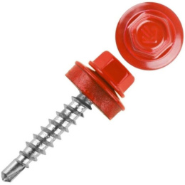 Саморез кровельный  4,8х19 RAL 3003 (красный рубин) Daxmer 277-300319