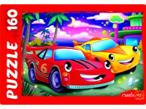 Пазлы  160 элементов Ночные машинки П160-9474