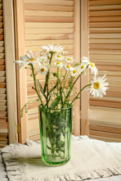 Ваза для цветов стеклянная h-19см Магия Салатовая, в инд/у Декостек 2395-Н5