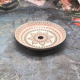 Тарелка керамическая мелкая 200мм с узором Элегия Радужный Дом РД84397