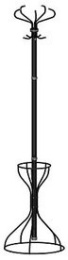Вешалка напольная металлическая Ажур-3Ф черный Титан Мета
