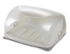 Хлебница пластиковая 7,4л 31х25х15см Грана, светло-серый Martika С840СЕР