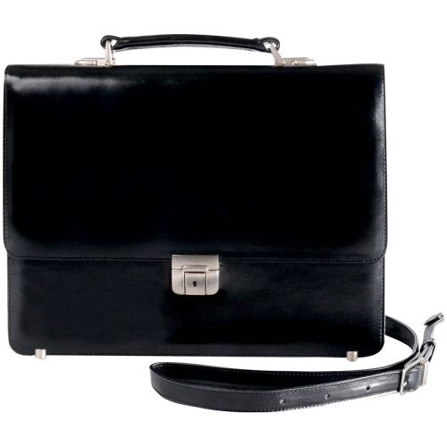 Портфель кожа Калипсо, черный HKn_02001