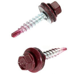 Саморез кровельный 4,8х35 RAL 3005 (красное вино) Daxmer 277-300535