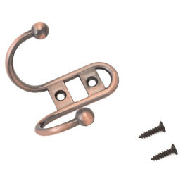 Крючок-вешалка Стандарт 208 B AC старая медь, 2-х рожковый, европакет Стандарт 232 