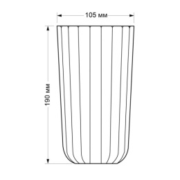 Ваза для цветов стеклянная h-19см Магия Салатовая, в инд/у Декостек 2395-Н5