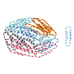 Скрепки 28мм 100шт. Devente Zebra, цветные, овальные, в к/к 4135345