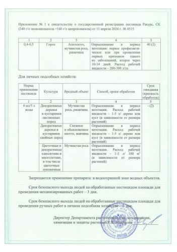 Ракурс   4мл ампула от болезней хвойных растений Avgust