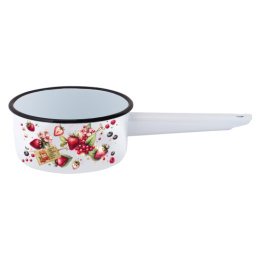 Ковш эмалированный 1,0л без крышки с декором Ягодки Appetite 1с22с