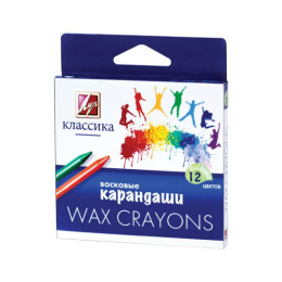 Мелки восковые 12 цветов Луч Классика 12С 861-08