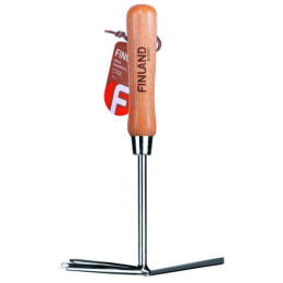 Рыхлитель комбинированный из нержавеющей стали деревянная ручка Finland 1903