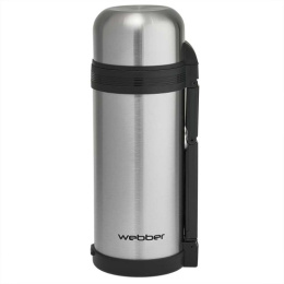 Термос  1,5л нержавеющая колба универсальное горло откидная ручка, с ремнем Webber SST-1500P