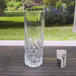 Ваза для цветов стеклянная цилиндр h-20см d- 8см Радужный Дом РД20518