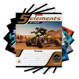 Тетрадь  18 листов линейка ErichKrause 5 Elements 51422