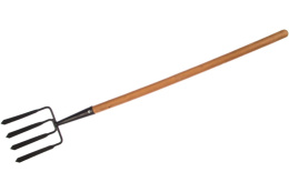 Вилы копальные 4-х рогие кованые, деревянный черенок, 180х220х1300мм Grinda 39722