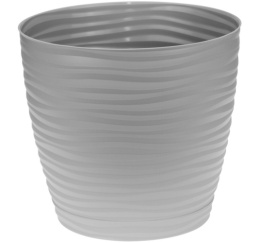 Кашпо пластиковое Дюна с поддоном 3,0л d-18см h-16,5см серый Idea М3069