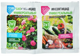 Универсальный для сада и огорода 2в1 биофунгицид 10г + инсектицид 2мл для профилактики и защиты от болезней и вредителей Садовый спасатель