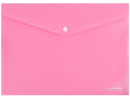 Папка с кнопкой А4 0.18 Розовая ПК-3025
