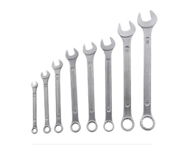 Ключи комбинированные набор  8шт. 6-19мм хромированные Sparta 154605