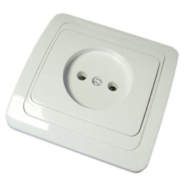 Розетка для скрытой установки без заземления Валери, 1 посадочное место, 16А, белая UNIVersal В0022