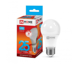 Лампа светодиодная 25Вт (эквивалент 250Вт) 230В E27 4000К белый (дневной) свет груша In Home LED-A65-VC 4080