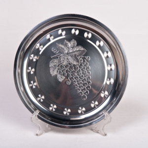 Поднос из нержавеющей стали круглый d-36см лайт 470