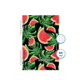 Блокнот А6  80 листов Фрукты, гребень БГ80/71