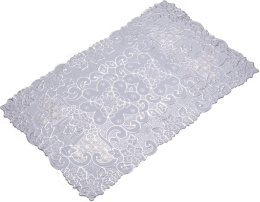 Салфетка виниловая прямоугольная 60х100см Лейс, белый перламутр Grace LO-0990PU