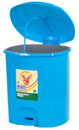 Ведро для мусора с педалью пластиковое 11л цвета в ассортименте Ар-Пласт 020211