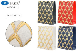 Пакет подарочный бумажный 26х32х10см Узор МС-7026