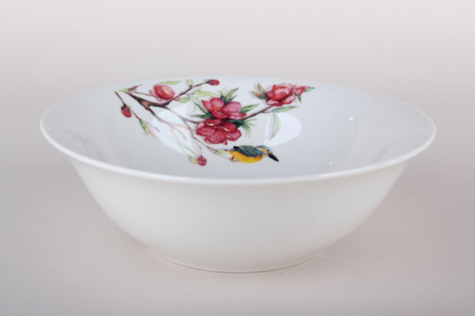 Салатник фарфоровый 200мм/950мл Магнолия Коралл ZX2311-8B