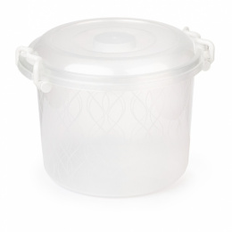 Контейнер для продуктов пластиковый  8,0л круглый с ручками Альтернатива М098
