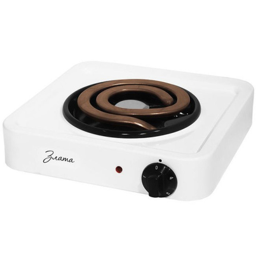 Плита электрическая настольная 1 конфорка, спираль, белый Злата 114Т