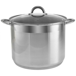 Кастрюля из нержавеющей стали 17,0л 300мм высокая, стеклянная крышка, пятислойное дно, серия Every day Webber BE-376/2