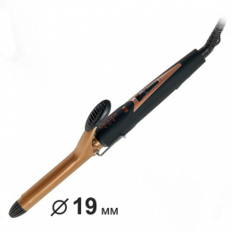 Щипцы электрические для завивки волос, керамическое покрытие, черный с бронзой Delta lux DL-0630