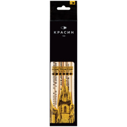 Карандаши набор  6шт. Конструктор Красин (2Т, Т, ТМ, М, 2М), шестигранные 346232 С-345