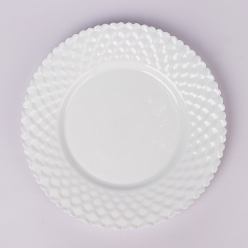 Тарелка стеклокерамическая мелкая 250мм White Pars Opal PO-250P