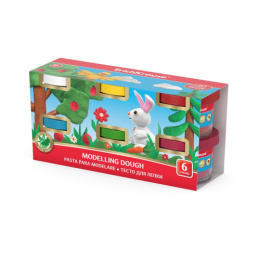 Тесто для лепки  6 цветов по 35г ErichKrause Artberry с алое вера, в коробке 58622