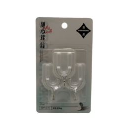 Крючки пластиковые набор  3шт. на самоклеящейся основе Радужный Дом РД77603