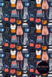 Книжка записная А5  80 листов Прикольные кошки, книжный переплет С0379-125