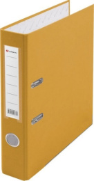 Папка-регистратор 50мм PVC, метал. окантовка, карман, собранный, желтый 128/73104 LAMARK601
