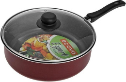 Сотейник алюминиевый с антиприг. покрытием Expert d-24см со стеклян. крышкой Scovo СЭ-018